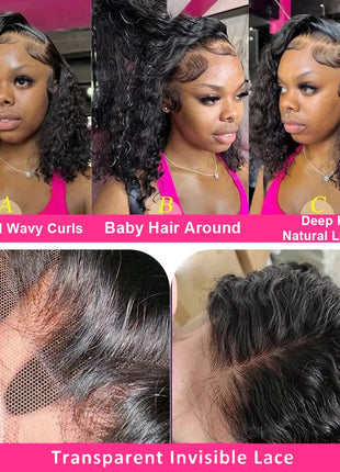 13x4 Lace Front Wigs Human Hair 200% Density Brazilian