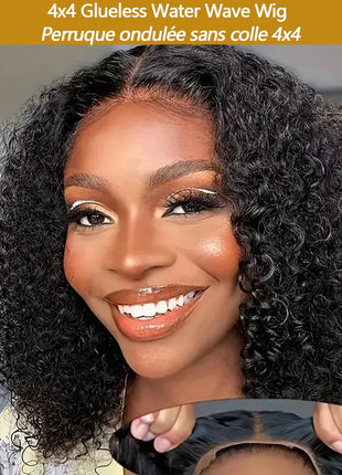 Brazilian Water Wave Lace Cloaur Human Hair Wigs