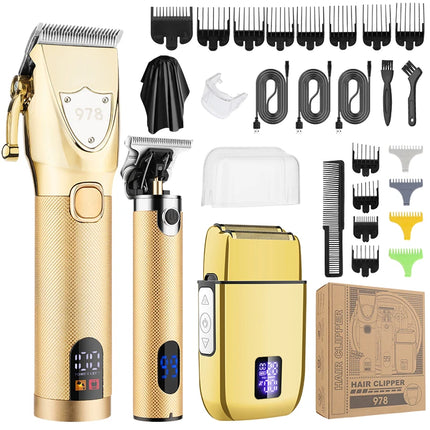 RESUXI 978 Men's High-Power Hair Clipper Electric Shaver Set Professional Barber