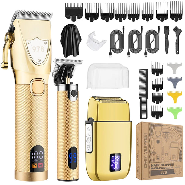 RESUXI 978 Men's High-Power Hair Clipper Electric Shaver Set Professional Barber