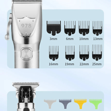RESUXI 978 Men's High-Power Hair Clipper Electric Shaver Set Professional Barber