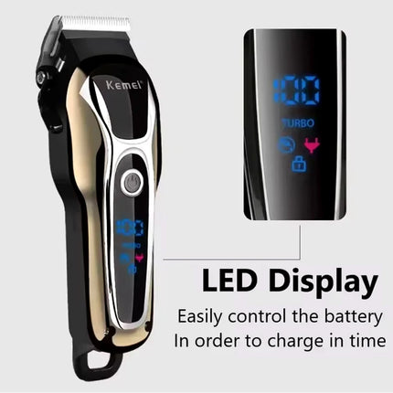 Professional Hair Clipper Electric Barber Clipper USB Rechargeable
