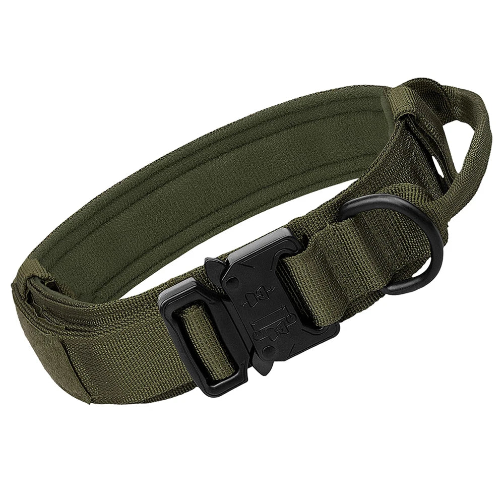 Heavy Duty Tactical Dog Collars with Handle Military Collar