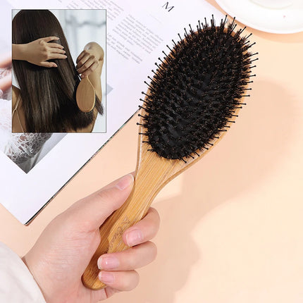 BOOMSLIFE Boar Bristle Hair Brush Women Barber Accessories