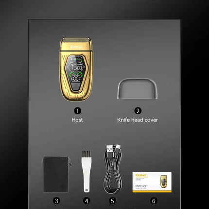 Professional Barber Foil Shaver Cordless Men Electric