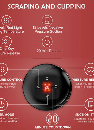 Smart 6/12 Gear Vacuum Cupping Massage Electric