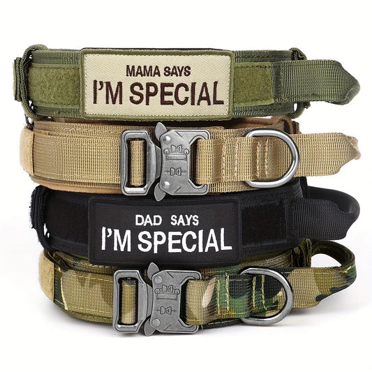 Heavy Duty Tactical Dog Collars with Handle Military Collar