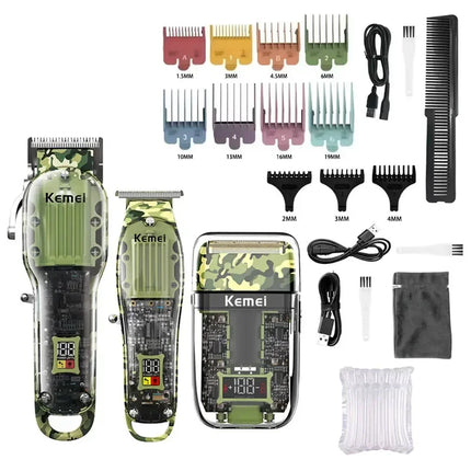 Kemei Hair Clippers Kit or Blade Rechargeable Electric H