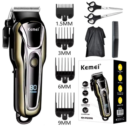 Professional Hair Clipper Electric Barber Clipper USB Rechargeable