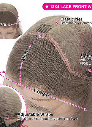 100% Human Hair13x4 Lace Frontal Wig For Women