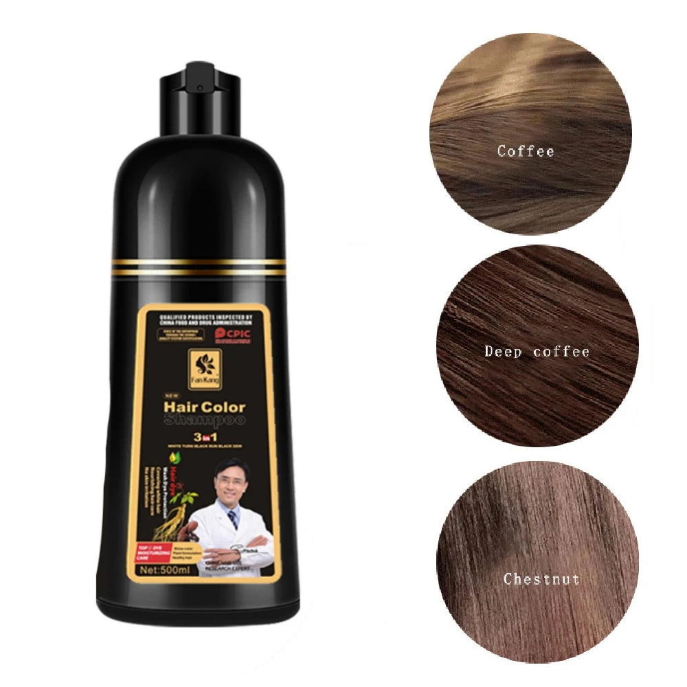 Black Hair Dye Shampoo for Women& Men