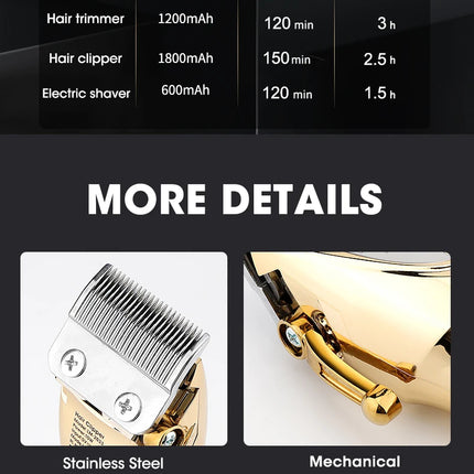 RESUXI 978 Men's High-Power Hair Clipper Electric Shaver Set Professional Barber