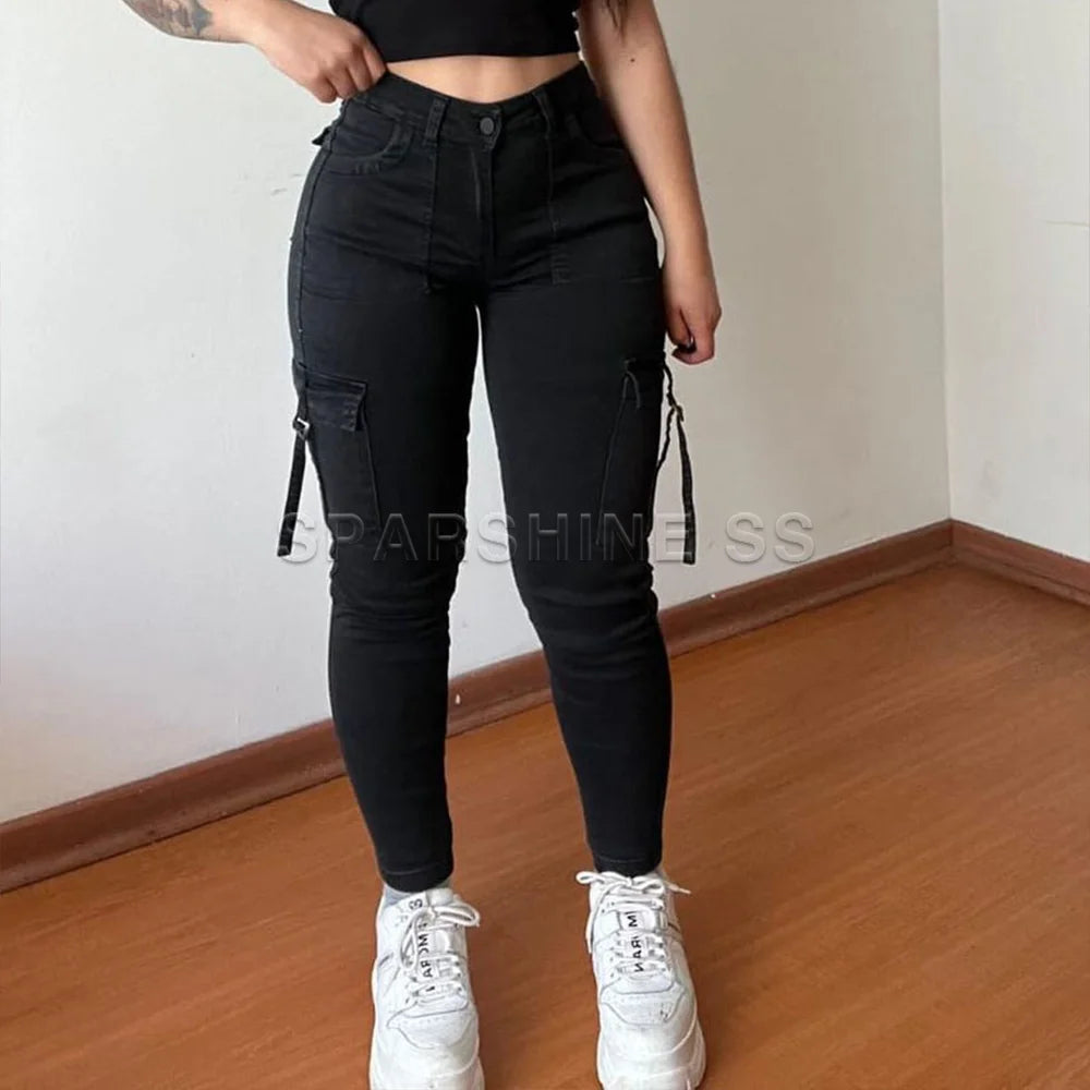 Vintage Streetwear Skinny Jeans Women