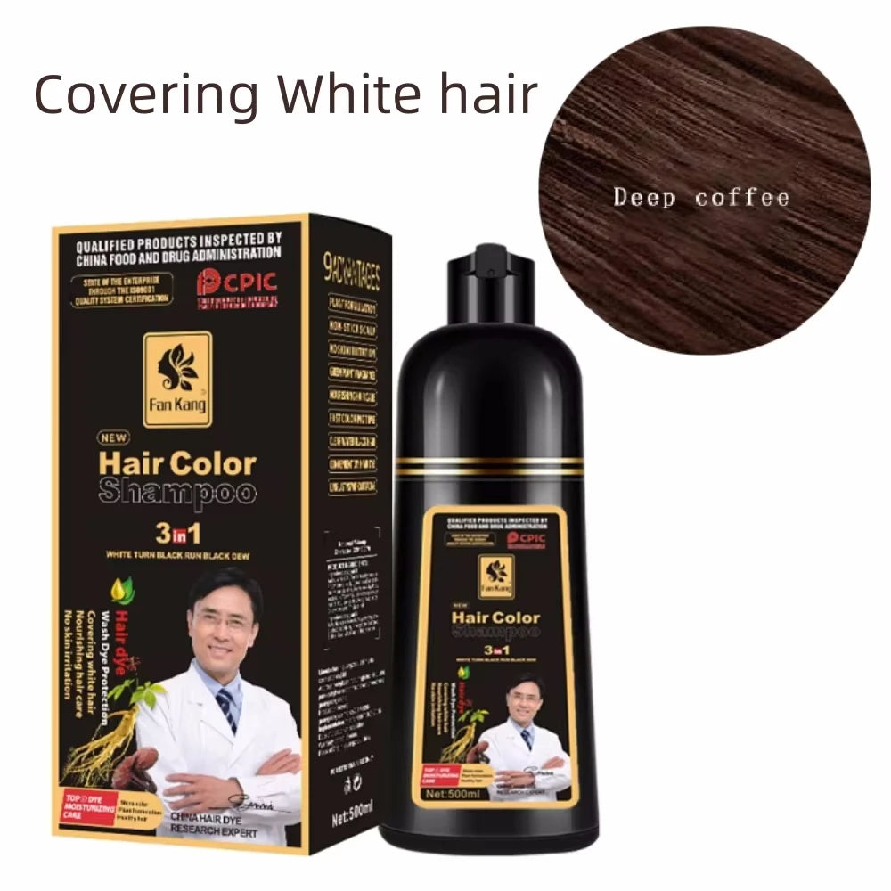 Black Hair Dye Shampoo for Women& Men