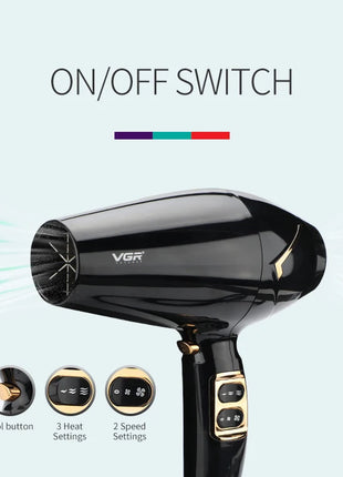 VGR 1800-2200W Powerful Electric Hotel Professional Hair Dryer