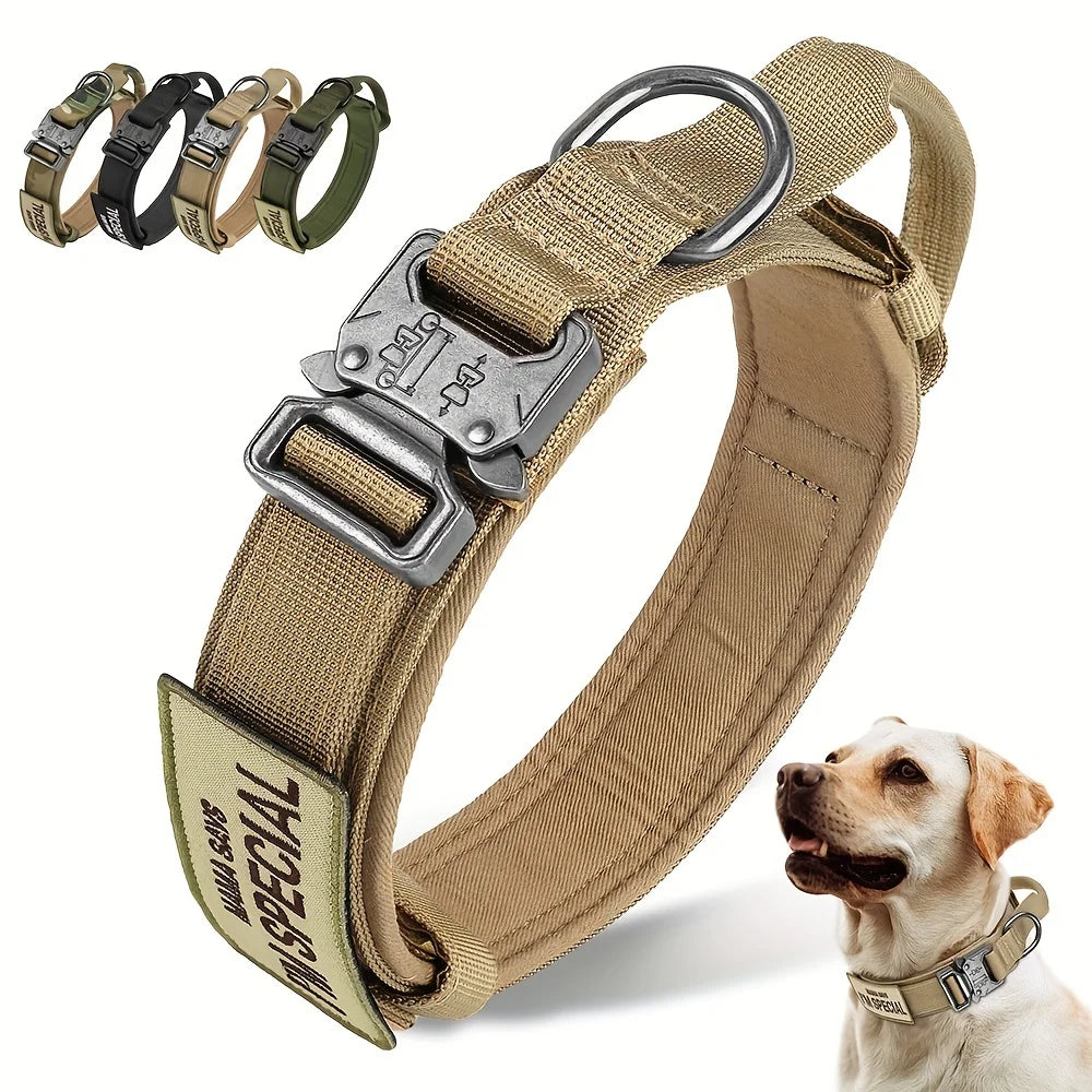 Heavy Duty Tactical Dog Collars with Handle Military Collar