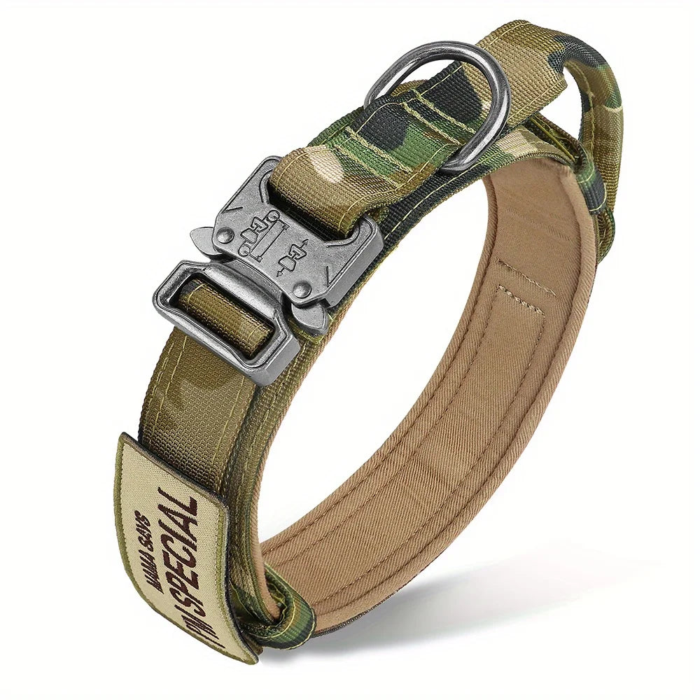 Heavy Duty Tactical Dog Collars with Handle Military Collar