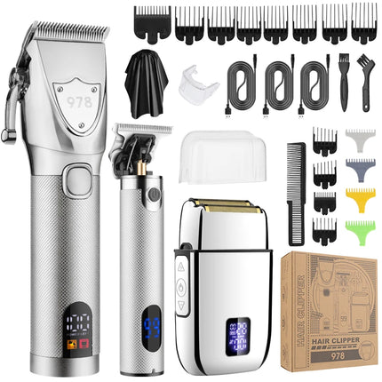 RESUXI 978 Men's High-Power Hair Clipper Electric Shaver Set Professional Barber