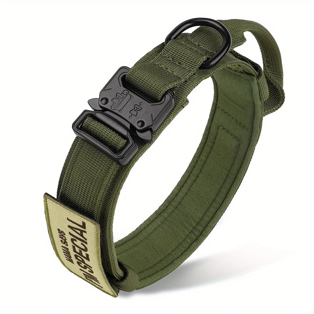 Heavy Duty Tactical Dog Collars with Handle Military Collar