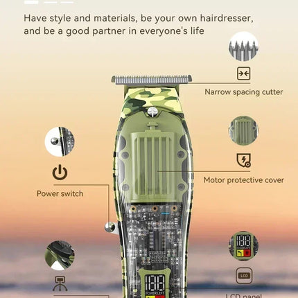 Kemei Hair Clippers Kit or Blade Rechargeable Electric H