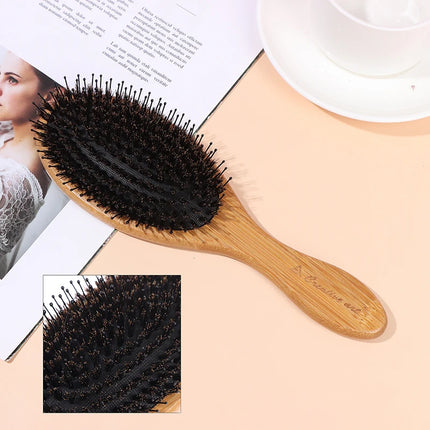 BOOMSLIFE Boar Bristle Hair Brush Women Barber Accessories