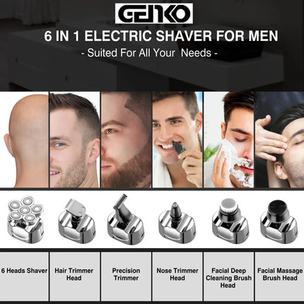 Head Shavers for Bald Men 6-in-1 Shavers Electric
