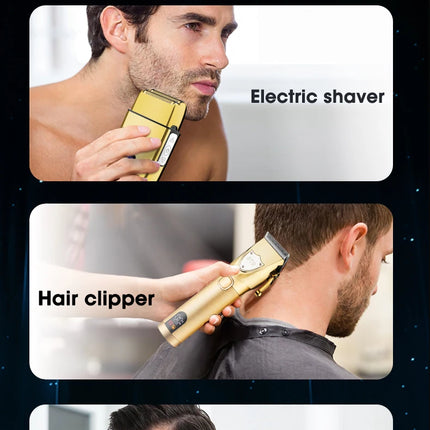 RESUXI 978 Men's High-Power Hair Clipper Electric Shaver Set Professional Barber