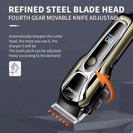 Professional Hair Clipper Electric Barber Clipper USB Rechargeable