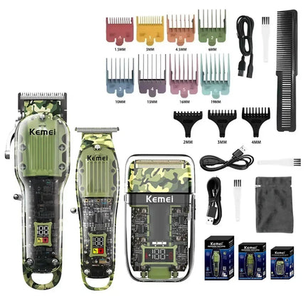 Kemei Hair Clippers Kit or Blade Rechargeable Electric H