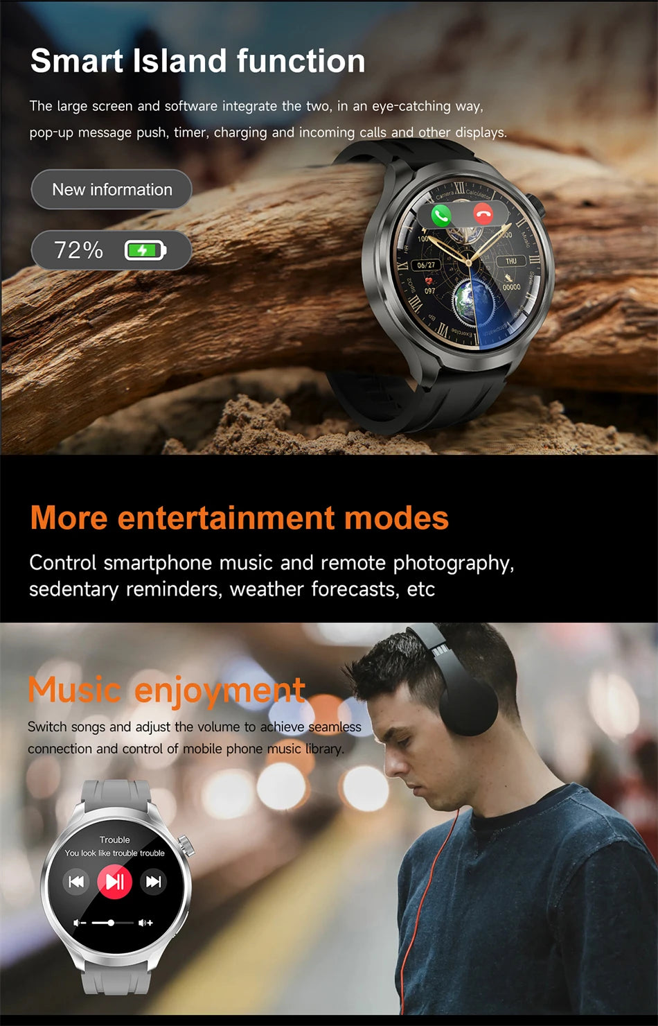 Smart Watch MenBluetooth Call Smart Watch