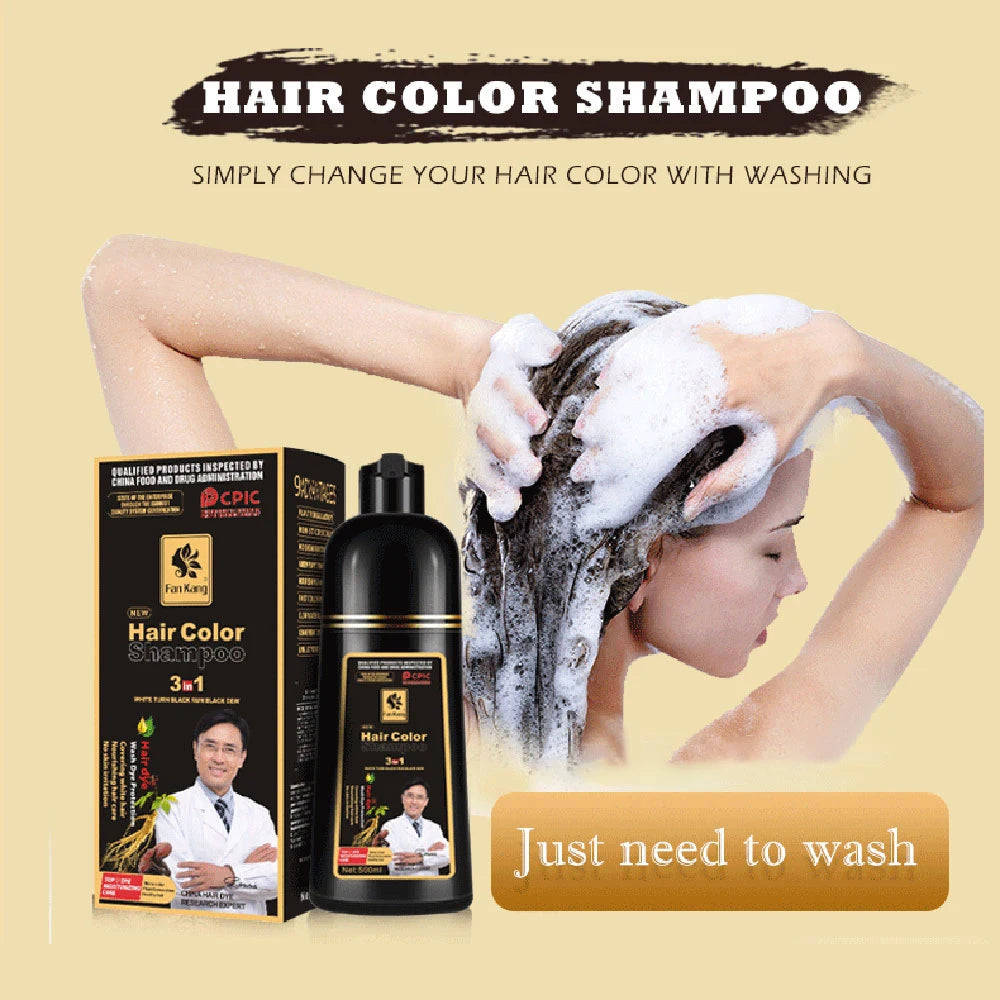 Black Hair Dye Shampoo for Women& Men