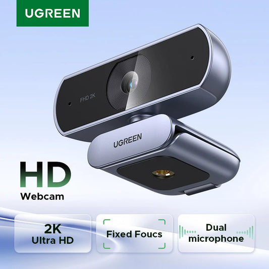 UGREEN 2K Webcam with Microphone, Full HD USB Web Camera