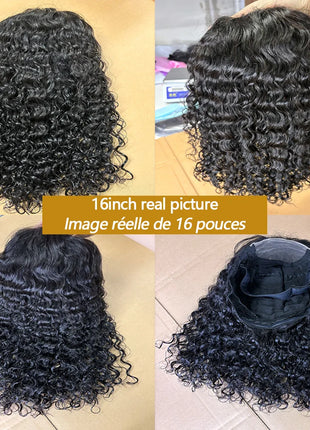 Brazilian Water Wave Lace Cloaur Human Hair Wigs