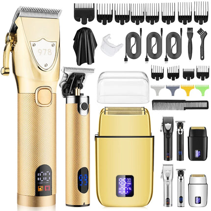 RESUXI 978 Men's High-Power Hair Clipper Electric Shaver Set Professional Barber