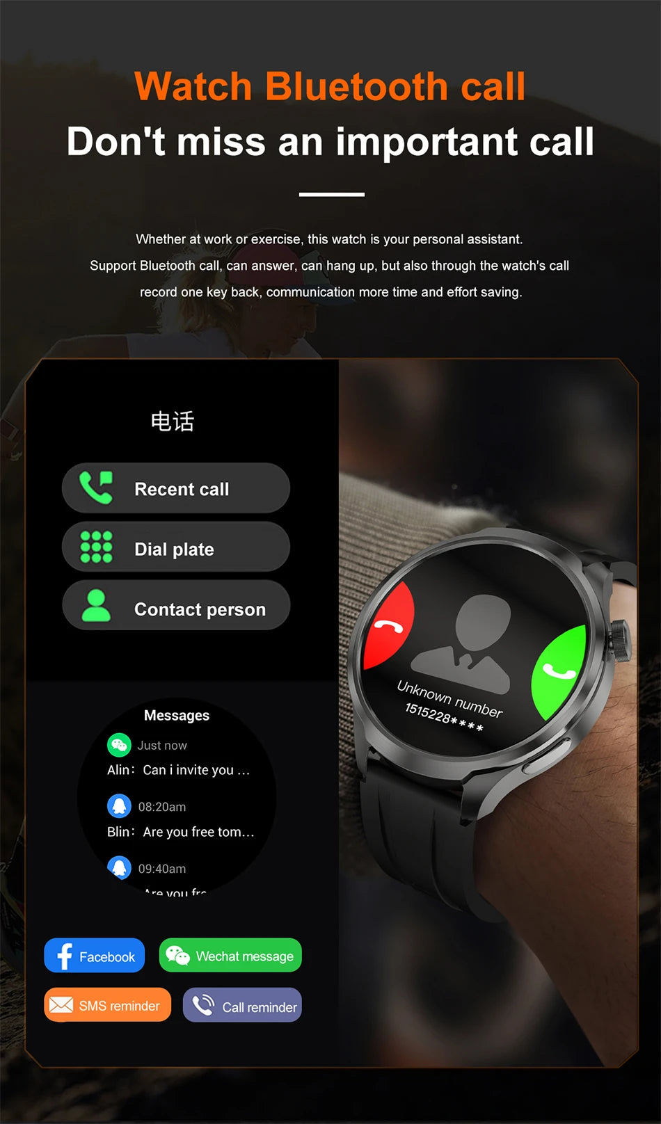 Smart Watch MenBluetooth Call Smart Watch