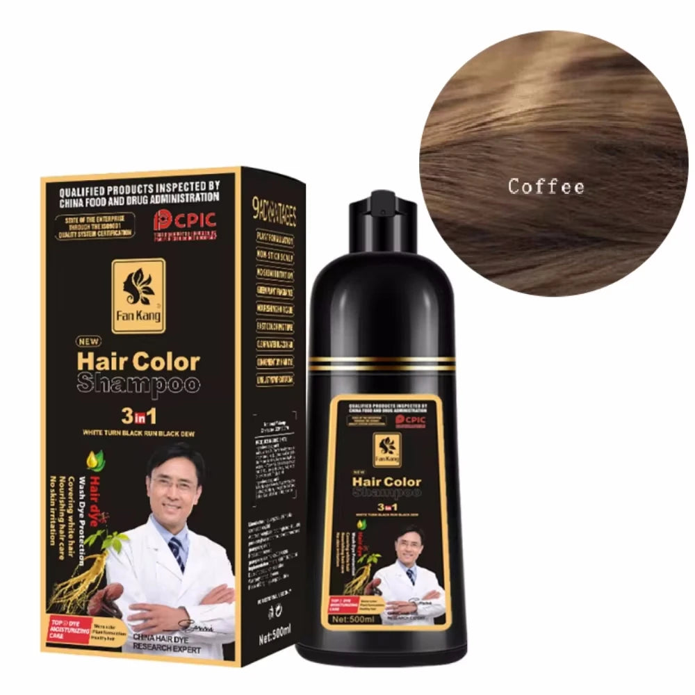 Black Hair Dye Shampoo for Women& Men