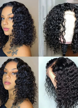 Brazilian Water Wave Lace Cloaur Human Hair Wigs