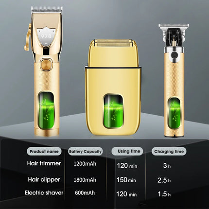 RESUXI 978 Men's High-Power Hair Clipper Electric Shaver Set Professional Barber