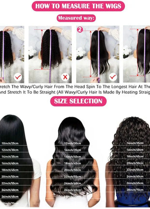 13x4 Lace Front Wigs Human Hair 200% Density Brazilian