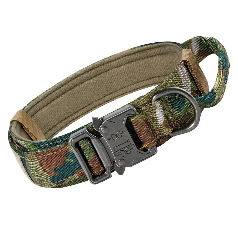 Heavy Duty Tactical Dog Collars with Handle Military Collar