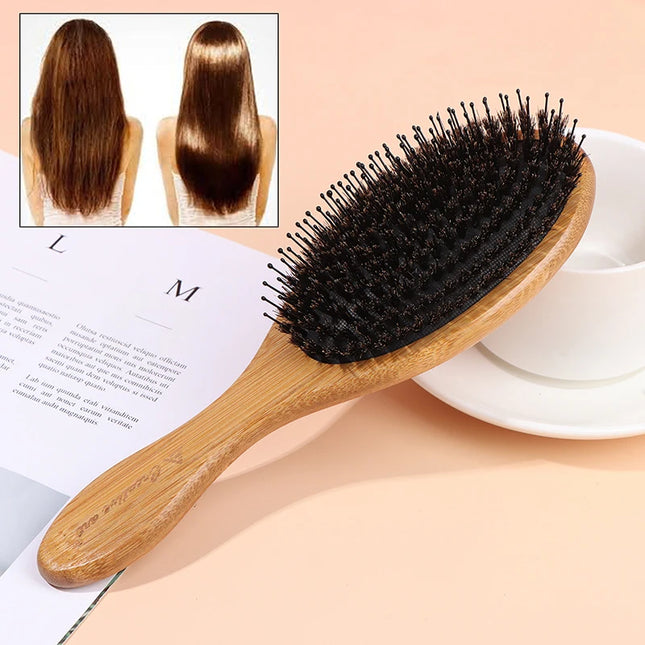 BOOMSLIFE Boar Bristle Hair Brush Women Barber Accessories