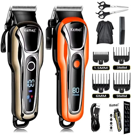 Professional Hair Clipper Electric Barber Clipper USB Rechargeable